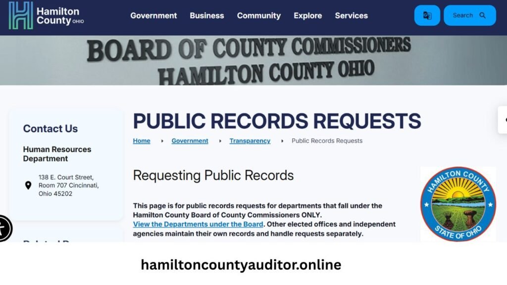 Hamilton County Public Records Request Portal