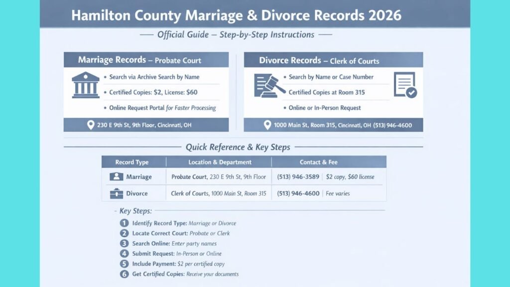 Hamilton County, Ohio Marriage And Divorce Records 2026