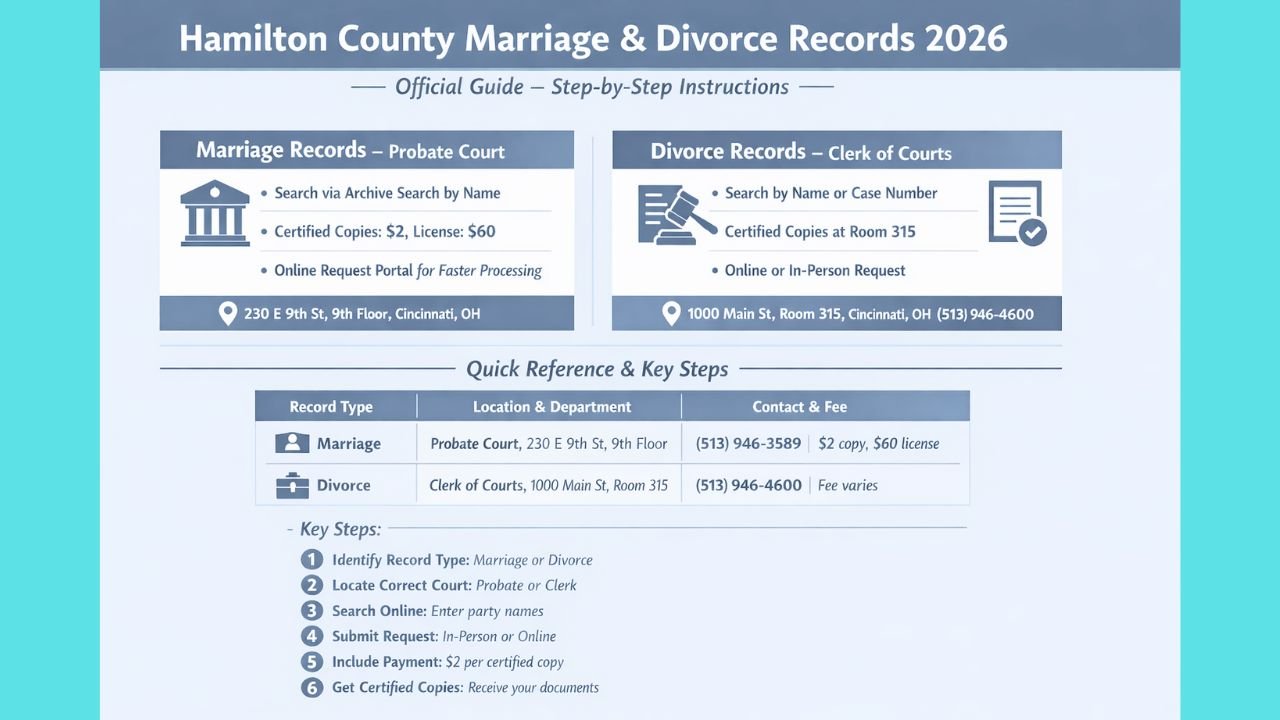 Hamilton County, Ohio Marriage And Divorce Records 2026